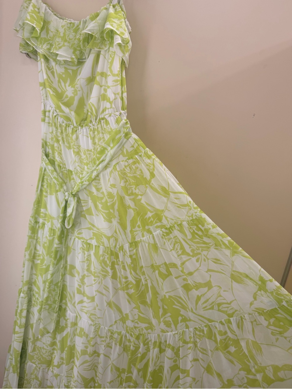 Ralph Lauren Lime Green and White Floral Maxi dress all size available inbox
